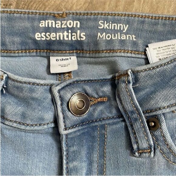 Skinny Ankle Blue Jeans 25 High Rise Classic Light Wash Jegging Pants 0 Normcore - Picture 5 of 10